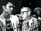 Andre McCarter with John Wooden (photo courtesy UCLA Photo Archives)