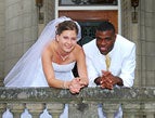 wedding bi-racial couple