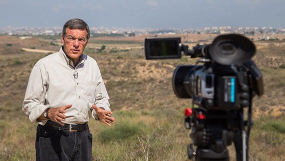 CBN News Middle East Chief, Chris Mitchell, reporting on location.