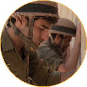 Soldier praying - From the CBN Israel Documentary - In Our Hands