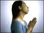 daily Devotion picture of oriental woman praying 
