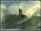 Jessie surfing