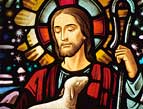 Jesus Christ carrying lamb