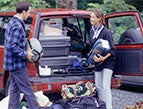 daily Devotion packing up car for evacuation