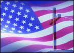 daily Devotion stars and stripes american flag and a cross